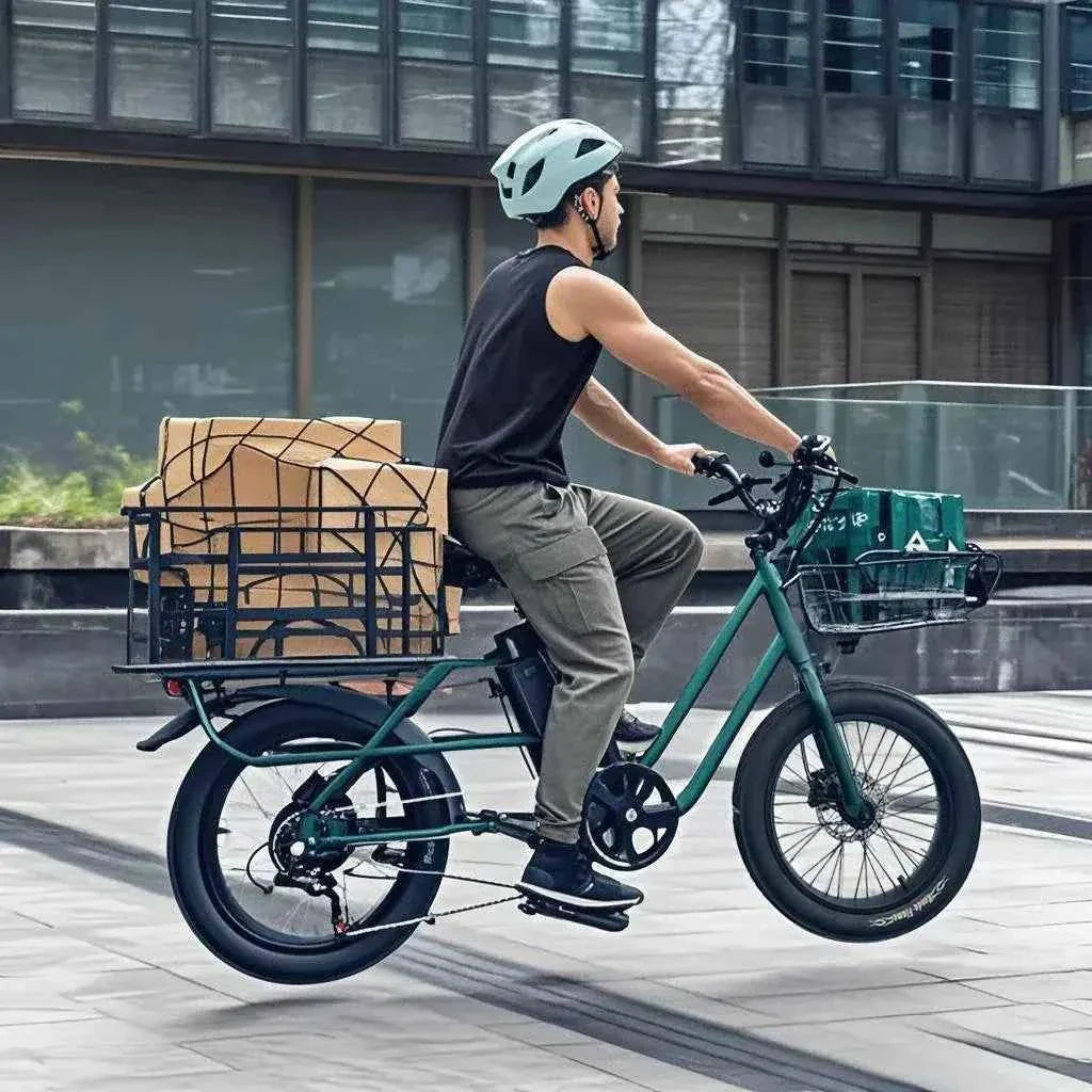 20" Fat Tire K750 Electric Cargo Bike 750W 48V 20.8Ah Battery