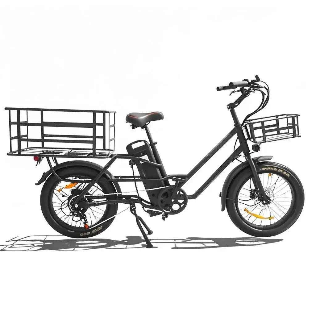 20" Fat Tire K750 Electric Cargo Bike 750W 48V 20.8Ah Battery