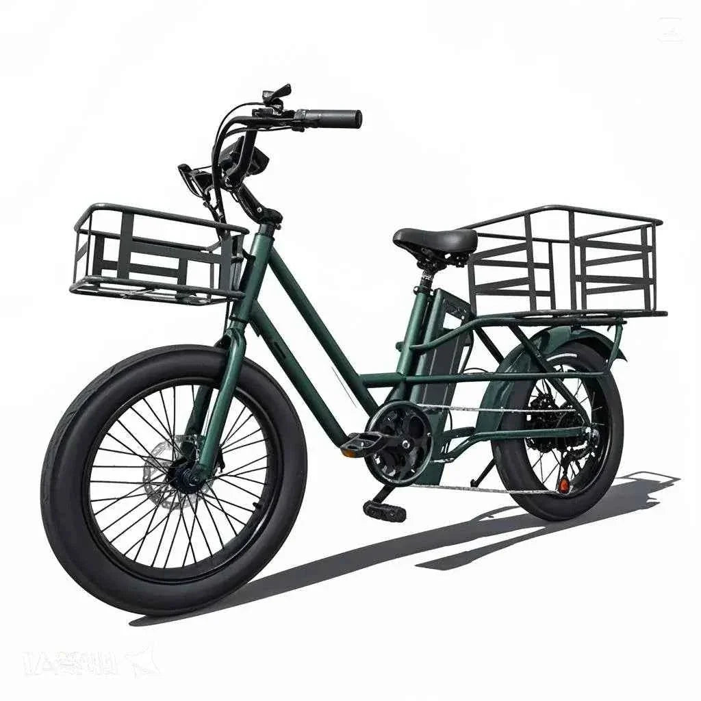 20" Fat Tire K750 Electric Cargo Bike 750W 48V 20.8Ah Battery