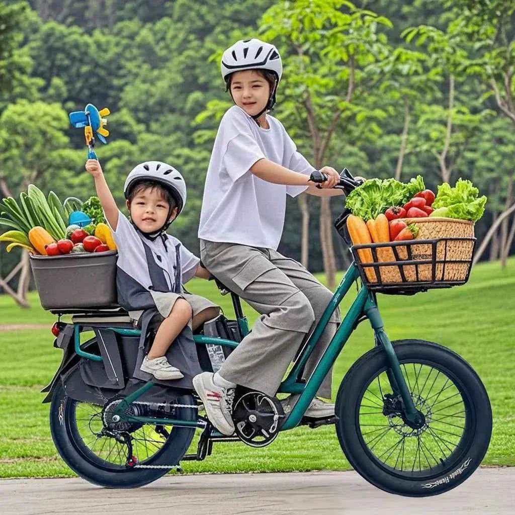 20" Fat Tire K750 Electric Cargo Bike 750W 48V 20.8Ah Battery