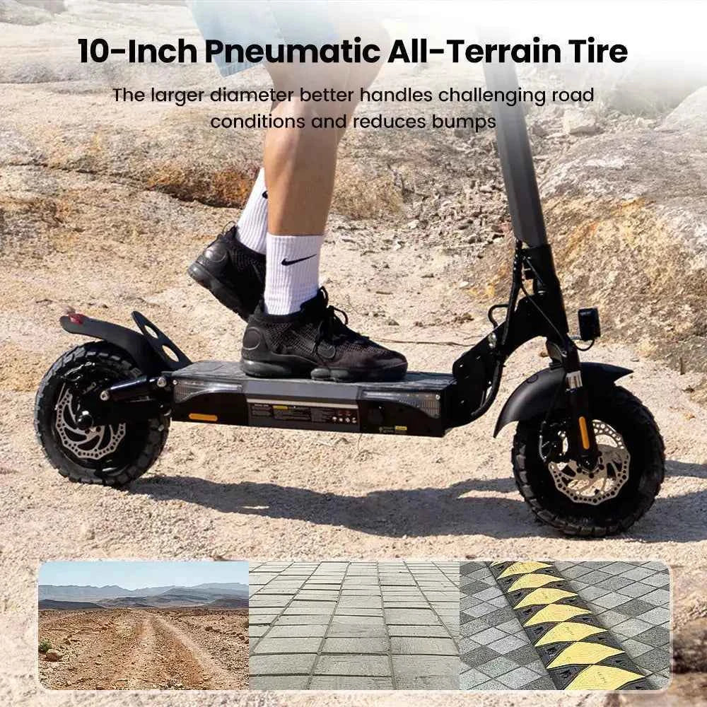 Finbike W9 Electric Scooter 48V 1000W Motor 10" Off-Road Tires