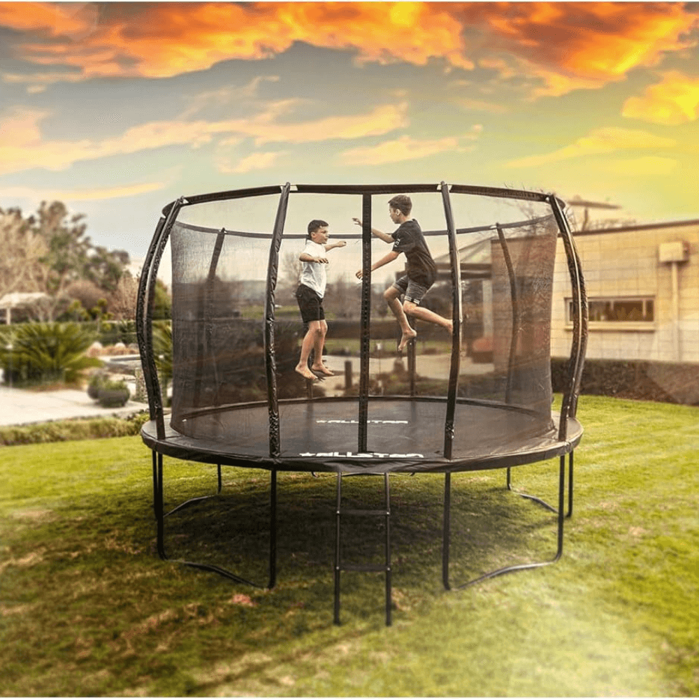 ALLSTAR 10 Trampoline Outdoor Backyard Play Equipment with Net & Ladder