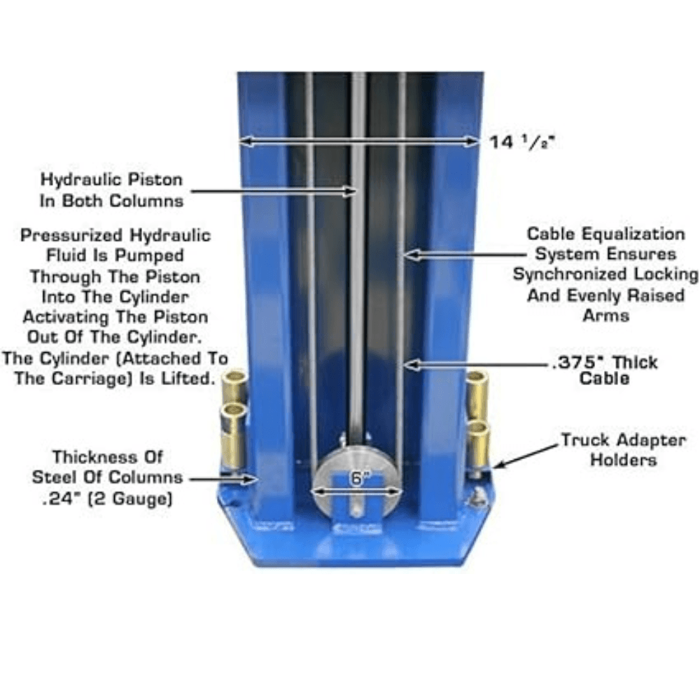 12000 LB Heavy Duty 2-Post Lift
