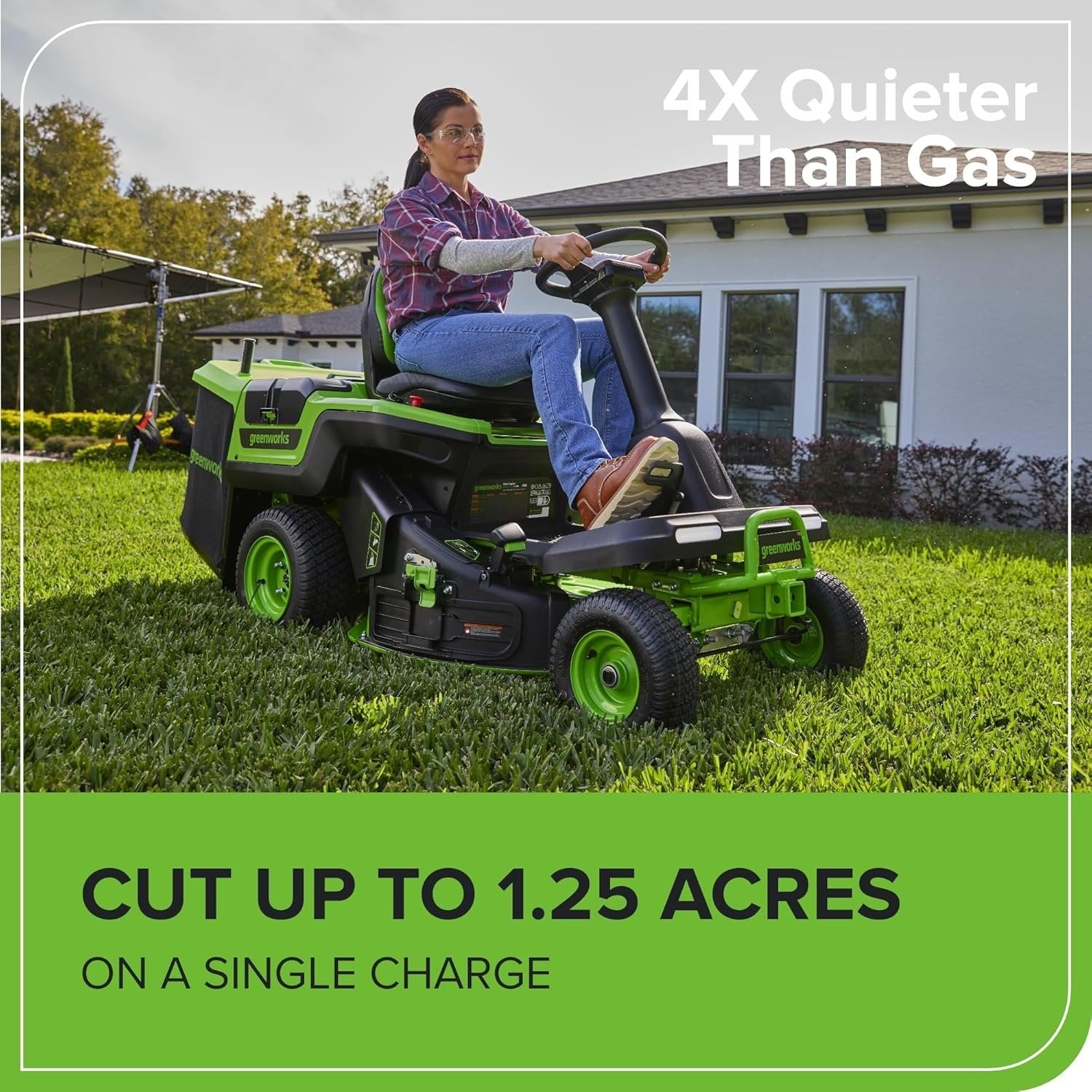 Greenworks 60V 30” CrossoverT Riding Lawn Tractor with 8.0 Ah