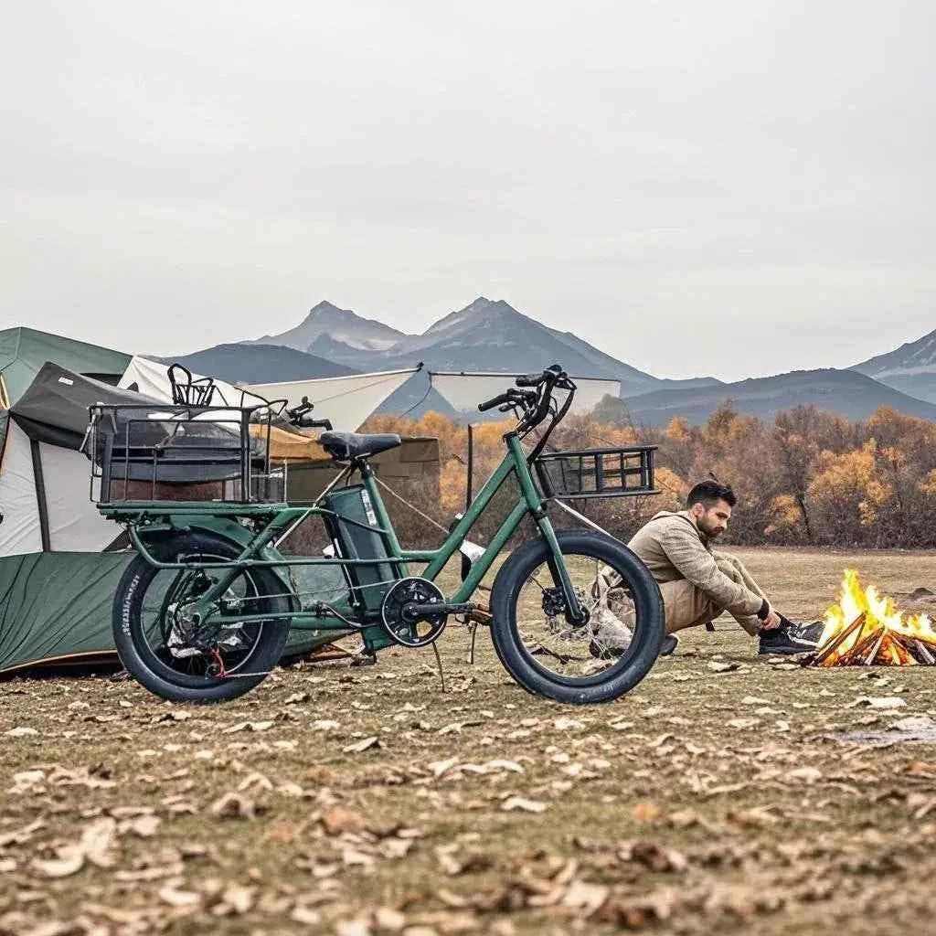 20" Fat Tire K750 Electric Cargo Bike 750W 48V 20.8Ah Battery