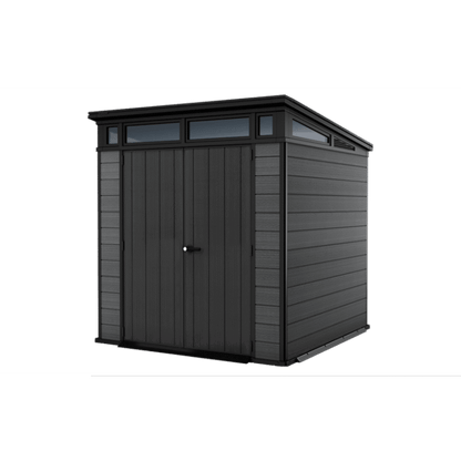 7x 7 Cortina Heavy Duty Plastic Pent Shed – Dark Grey