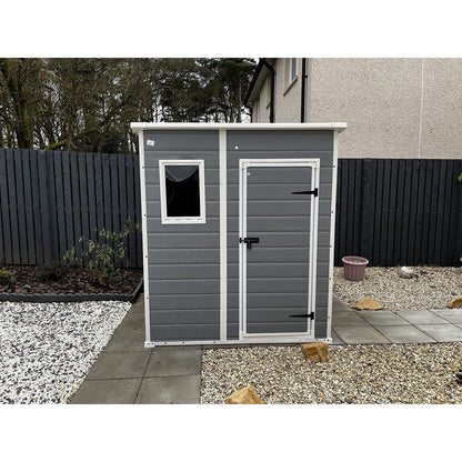 6 x 6 Manor Plastic Pent Garden Storage Shed – Grey
