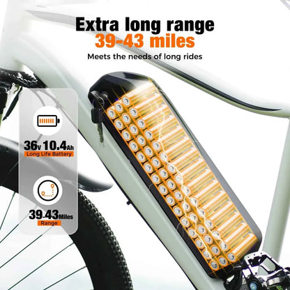 Finbike EB3 Hybrid Electric Bike 500W Motor 36V 10.4Ah Battery