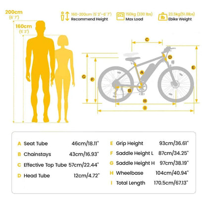 Finbike M10 Mountain Electric Bike 36V 10.4Ah 35km/h Speed