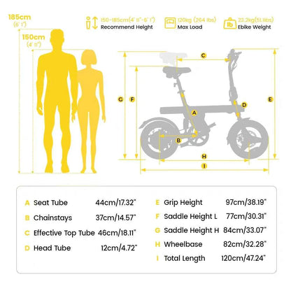 Finbike U1 Electric City Bike 36V 7.8Ah Battery 45km Max Range