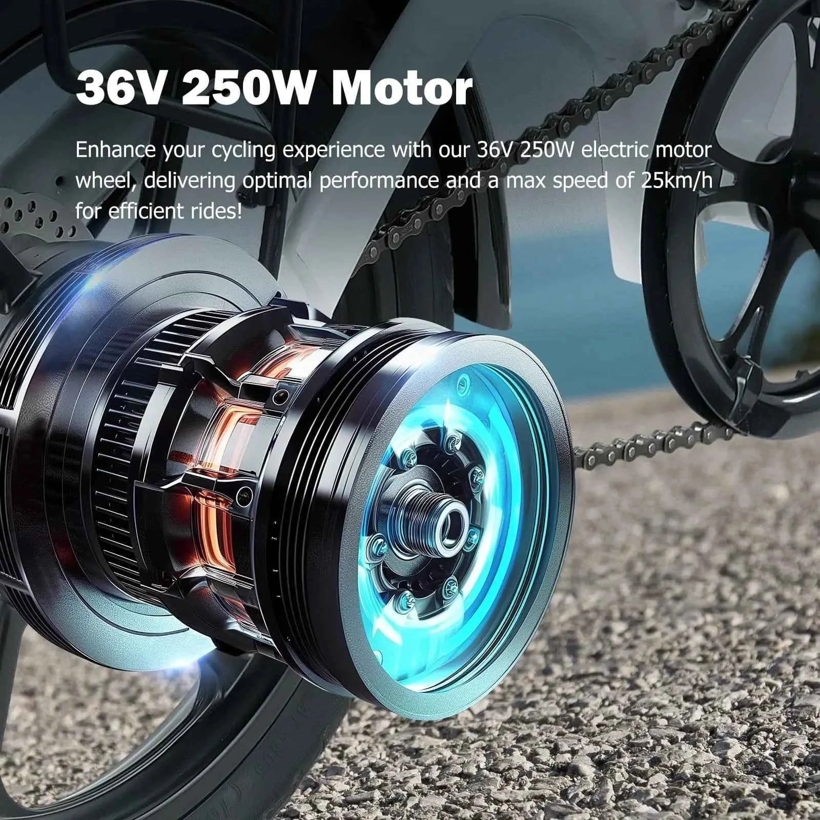 Finbike U3 Folding Electric Bike 250W 55km Range 2-3h Charge