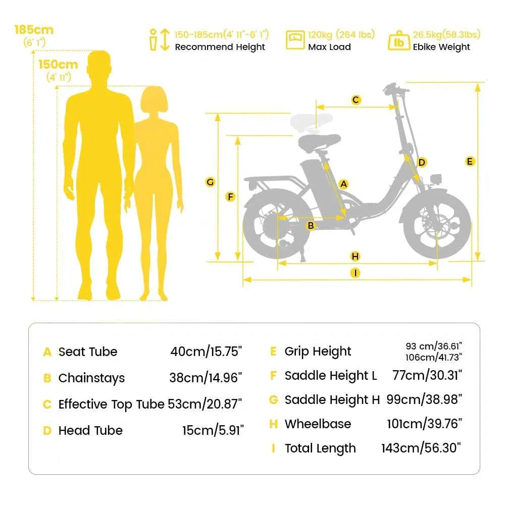 Finbike U4 Commuter Electric Bike 36V 10.4Ah Battery 88km Range