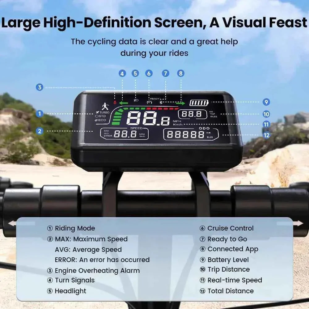 Finbike W9 Electric Scooter 48V 1000W Motor 10" Off-Road Tires