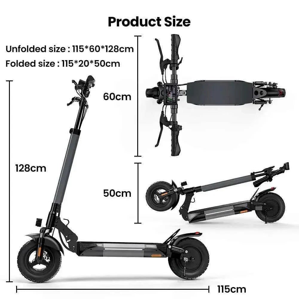 Finbike W9 Electric Scooter 48V 1000W Motor 10" Off-Road Tires