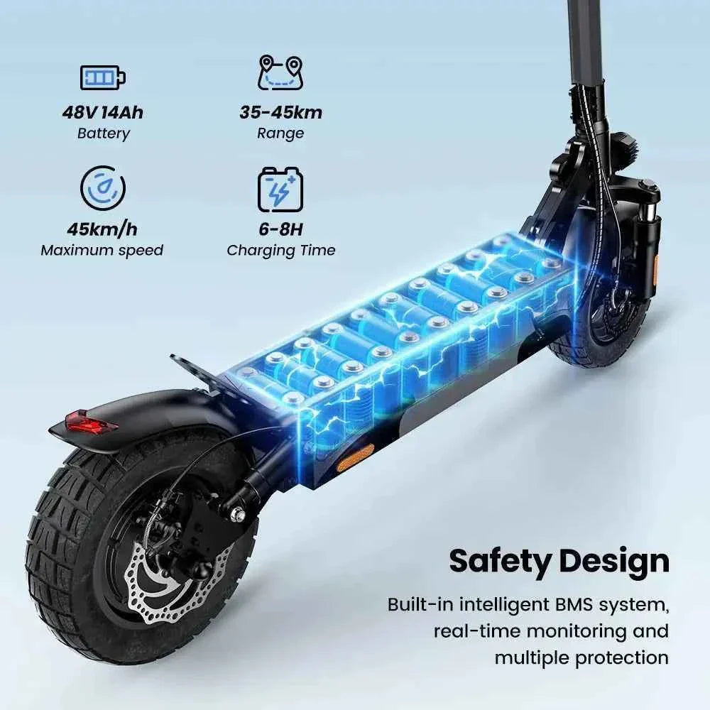 Finbike W9 Electric Scooter 48V 1000W Motor 10" Off-Road Tires