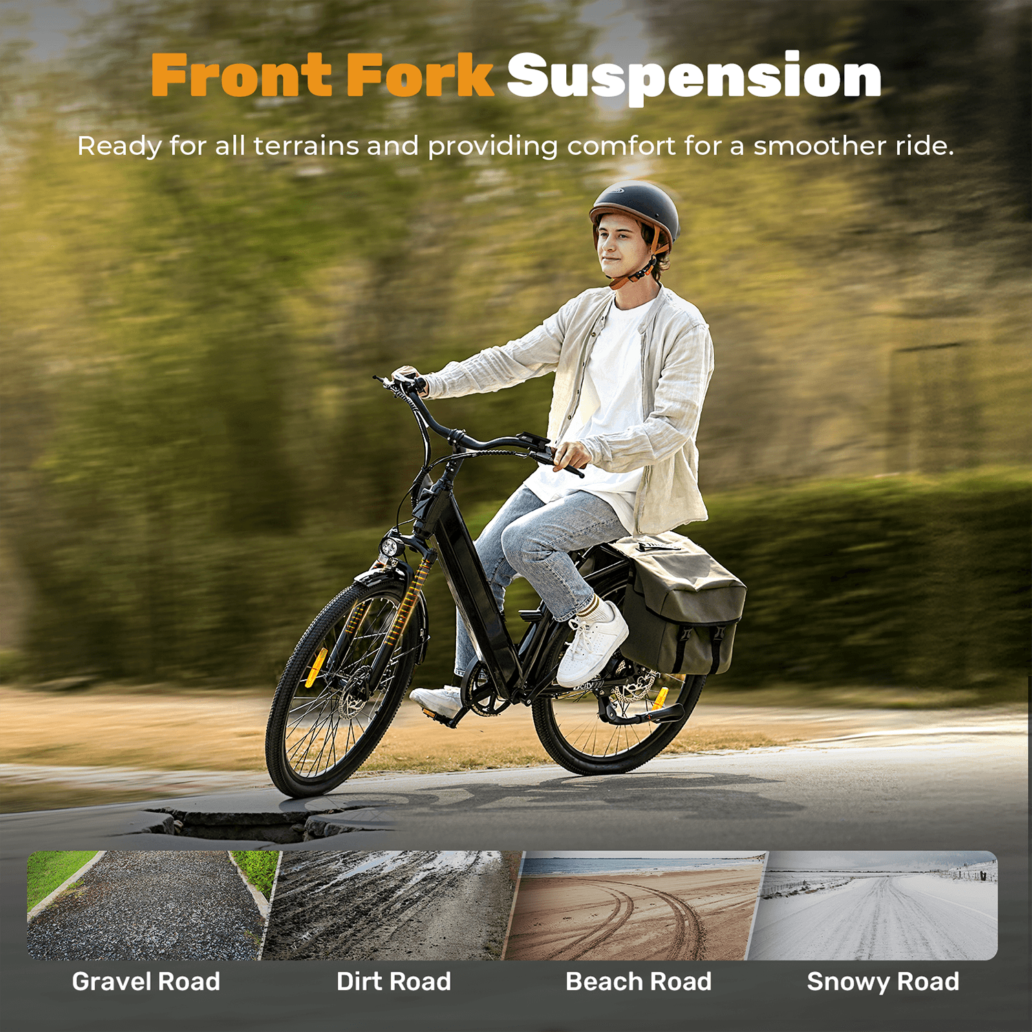 Finbike Ucity Trekking Electric Bike 36V 10.4Ah 88km Range