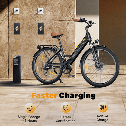 Finbike Ucity Trekking Electric Bike 36V 10.4Ah 88km Range
