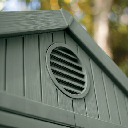 6×8 Darwin Heavy Duty Plastic Garden Shed – Green