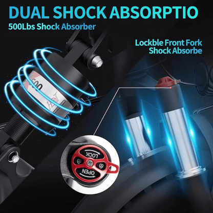 Folding Ebikes for Adults Ridstar 750W Motor 48V 14AH Removable Battery 20 X 4.0 Fat Tire Shimano 7-Speed 19.8MPH Electric Bike