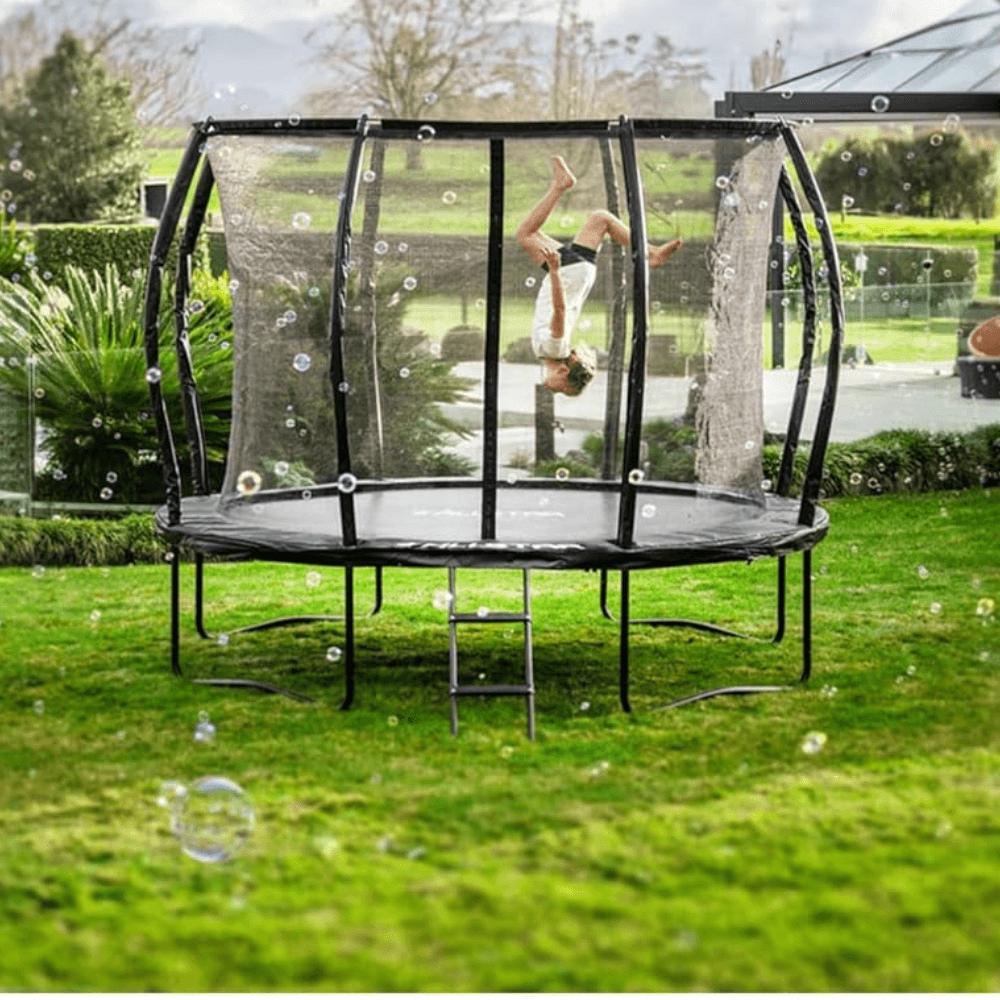 ALLSTAR 10 Trampoline Outdoor Backyard Play Equipment with Net &amp; Ladder