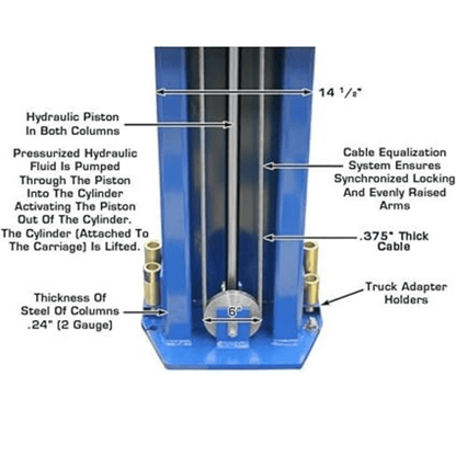 12000 LB Heavy Duty 2-Post Lift