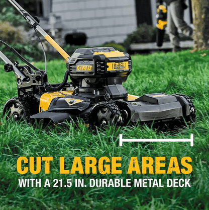 21.5 in. 20-V Li-Ion Cordless Battery Walk Behind Self Propelled Mower w/Hedge,Bare Trimmer,Blower,Cleaner,Pole/Hand Saw