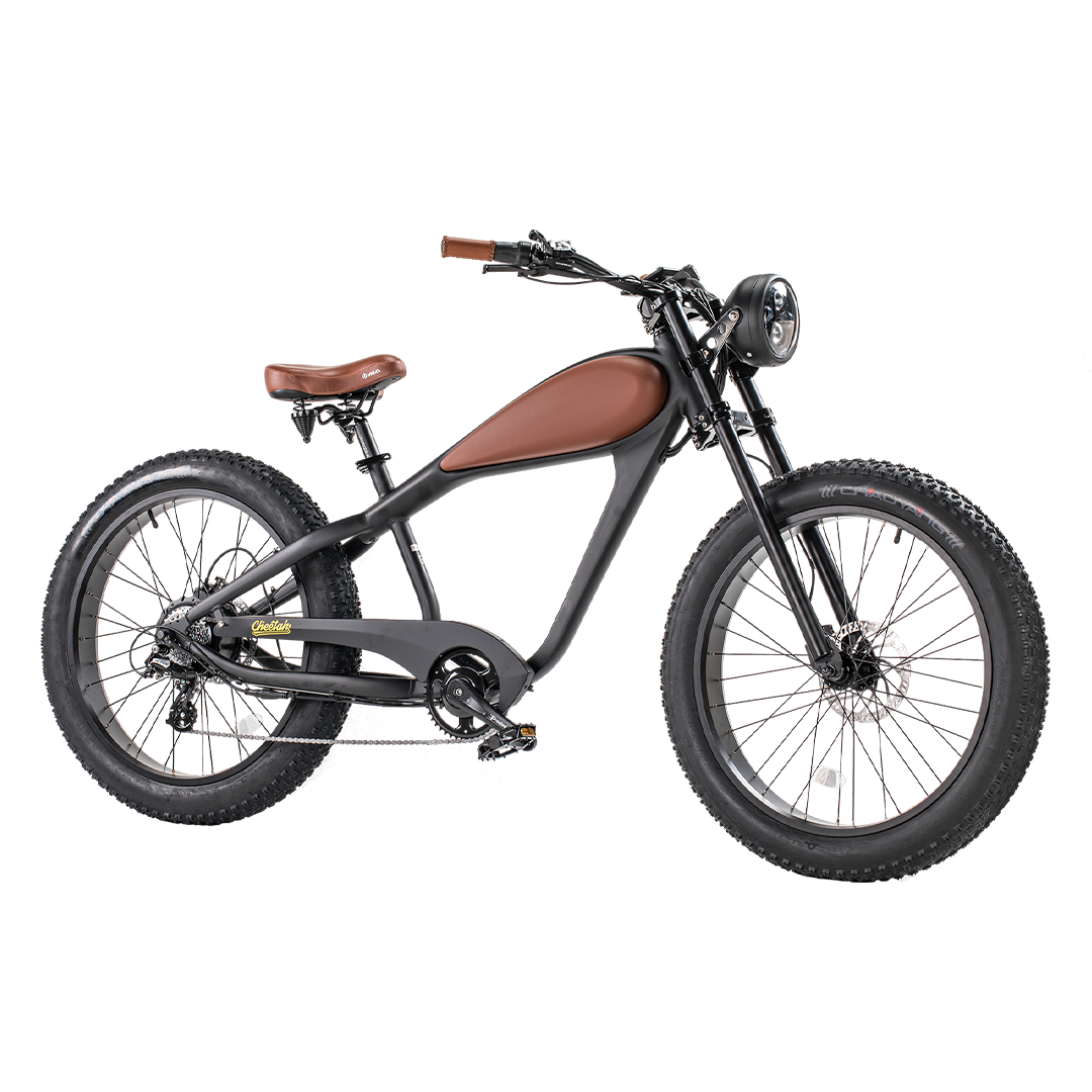 &nbsp;Revi Bikes Cheetah 48V 750W Hub Motor Fat Tire Electric Cruiser Bike