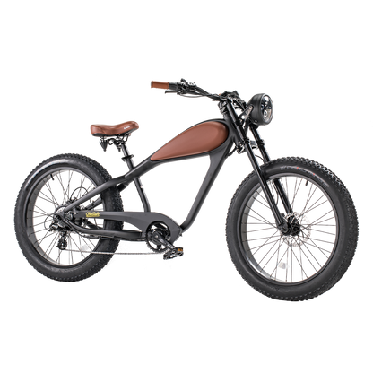 &nbsp;Revi Bikes Cheetah 48V 750W Hub Motor Fat Tire Electric Cruiser Bike