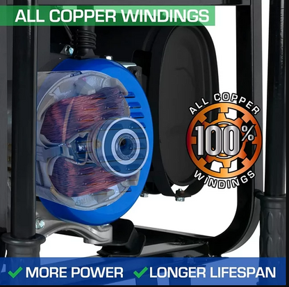 DuroMax XP13000HXT 13,000 Watt Electric Start Tri-Fuel Natural Gas/Propane/Gas Powered Portable Generator w/ CO Alert