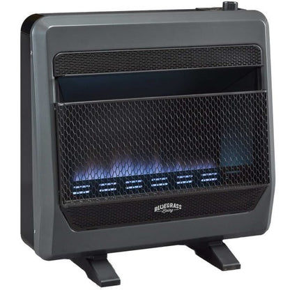 Bluegrass Living Natural Gas Vent Free Blue Flame Gas Space Heater With Blower and Base Feet – 30,000 BTU, T-Stat Control – Model# B30TNB-BB