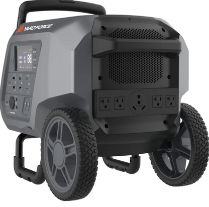 Yard Force Portable Power Station 2400-Watt Continuous 4800-Watt Peak, Bluetooth speaker, WIFI connection, Wireless Charging, RV 30A plug, LED light
