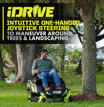 RYOBI 80V HP Brushless 30 in. Battery Electric Cordless Zero Turn Mower with 80V 10 Ah Batteries