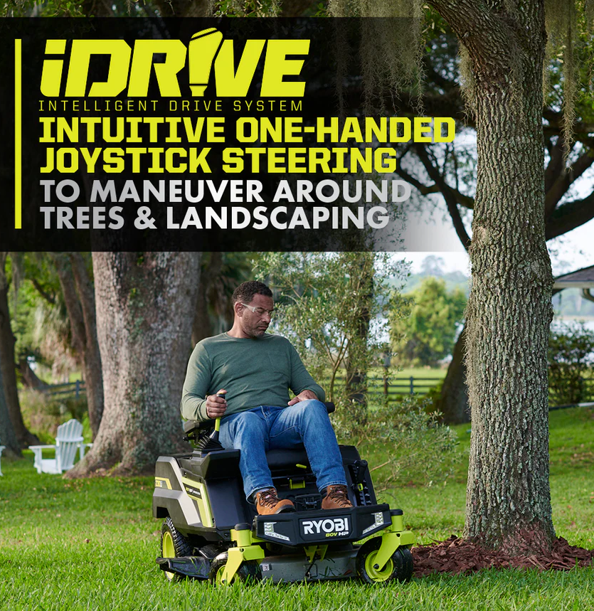 RYOBI 80V HP Brushless 30 in. Battery Electric Cordless Zero Turn Mower with 80V 10 Ah Batteries