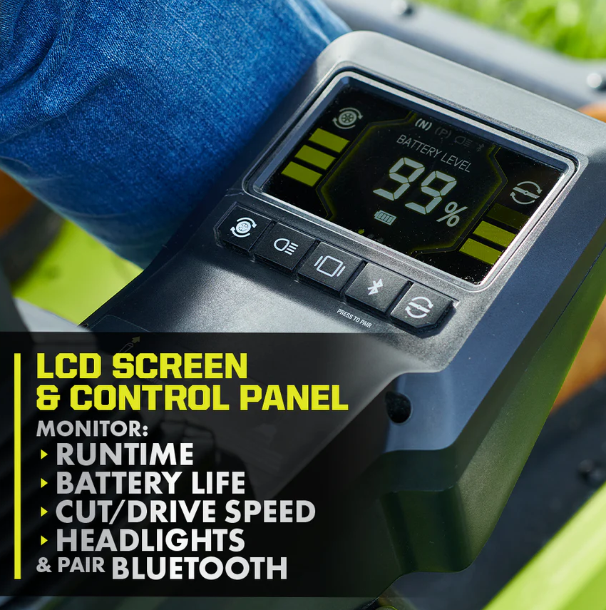 RYOBI 80V HP Brushless 30 in. Battery Electric Cordless Zero Turn Mower with 80V 10 Ah Batteries