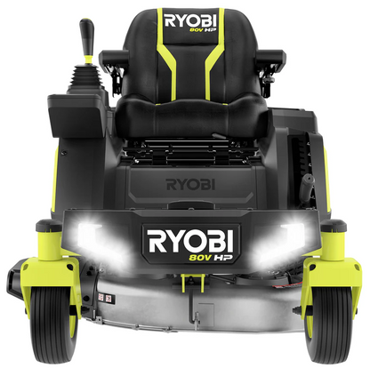 RYOBI 80V HP Brushless 30 in. Battery Electric Cordless Zero Turn Mower with 80V 10 Ah Batteries