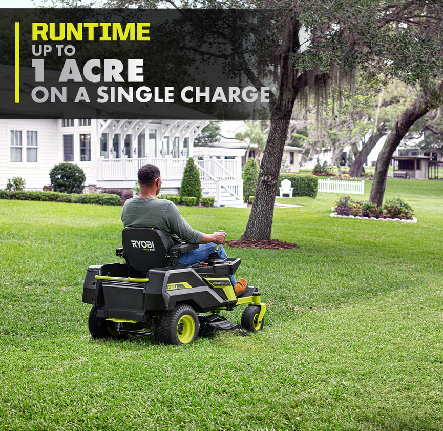 RYOBI 80V HP Brushless 30 in. Battery Electric Cordless Zero Turn Mower with 80V 10 Ah Batteries