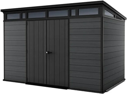 11x 7 Cortina Heavy Duty Plastic Pent Shed – Dark Grey
